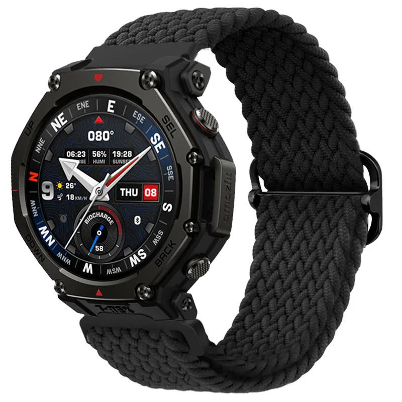 20/22mm Nylon Braided Strap For Amazfit T-Rex3 Pro 44/48mm/Helio Comfortable Band Huawei Watch 5/4 GT6-5-4 Pro 46mm Accessories