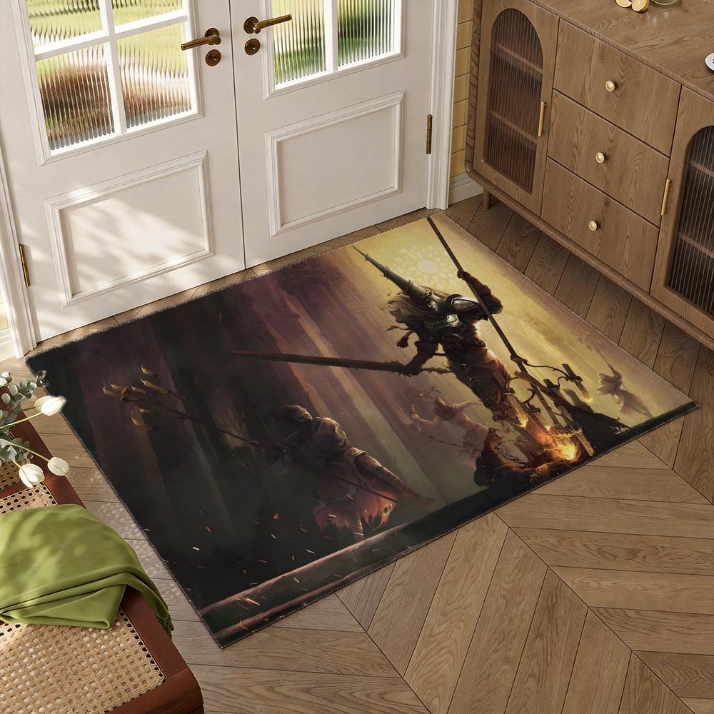 Blasphemous Game Floor Mat Soft Thickened Flannel Door Mat Non-Slip Living Room Rug Home Decor