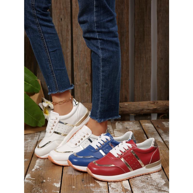 Autumn New Lace-up Breathable Sneakers Women's Plus Size 2025 Comfortable Low-Top Shoes