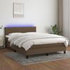 Base de cama estofada - Maison Exclusive - Cabeceira ajustável - Colchão 140x190 20cm molas ensacadas - LED integrados