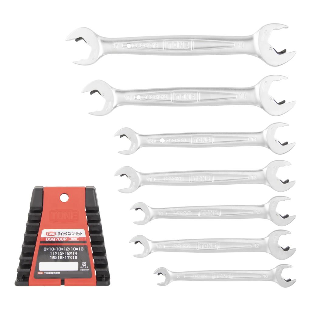 TONE Quick Spanner Set DSQ700P Red 7 Pieces