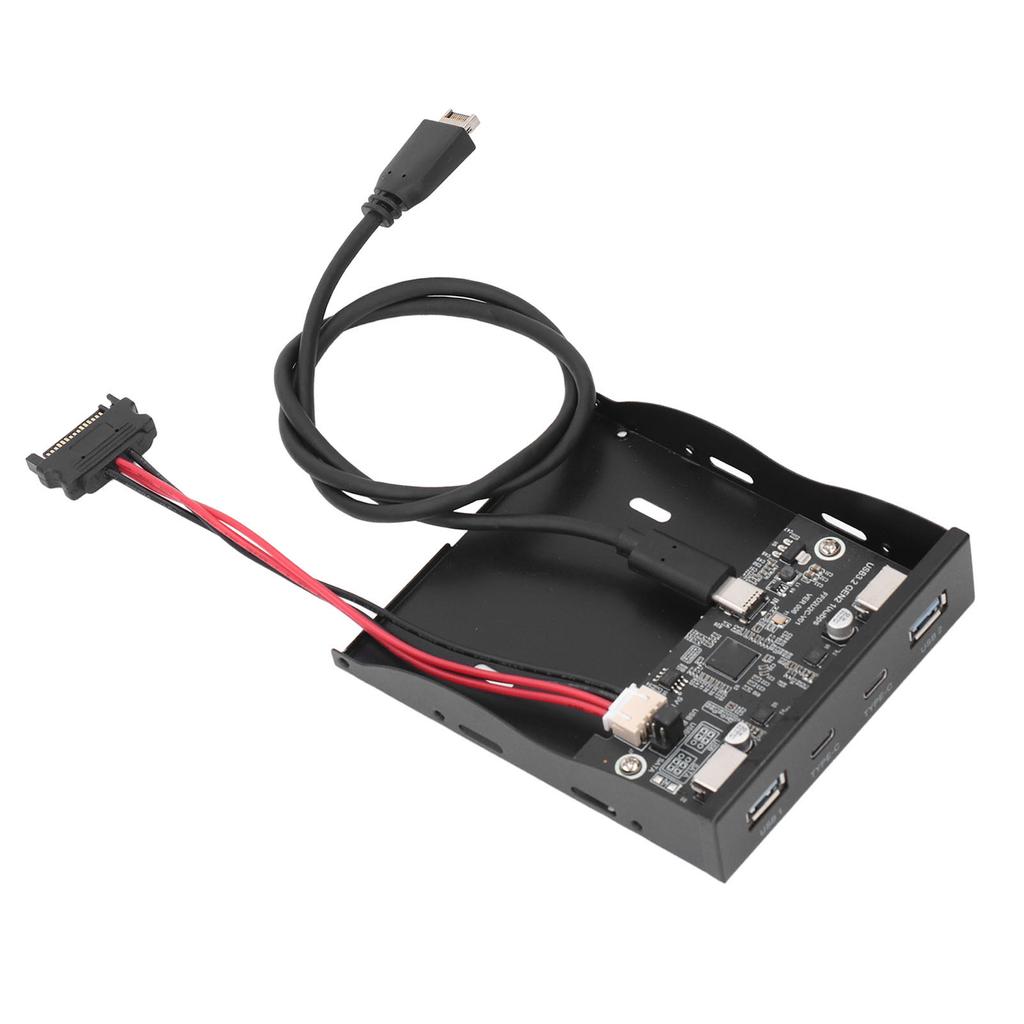 USB 3.2 Gen2 Frontpanel-Hub 10 Gbit/s 4 Anschlüsse Diskettenlaufwerksschacht 3,5-Zoll-Hub 19-Pin auf Typ C Frontpanel