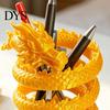 Decorative Pen Cup for Study Coiled Dragon Holder, Chinese Style Pencil Cool Gaming Desk Decor Organizer, Stationery Storage Container Office