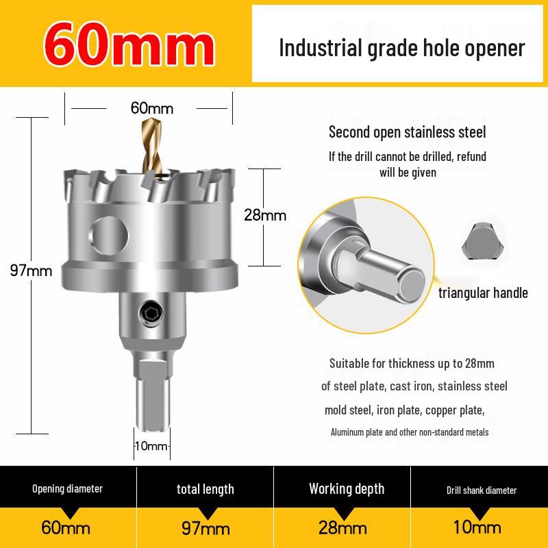 Stainless Steel Alloy Drill Bit for Wood & Metal Hole Expansion