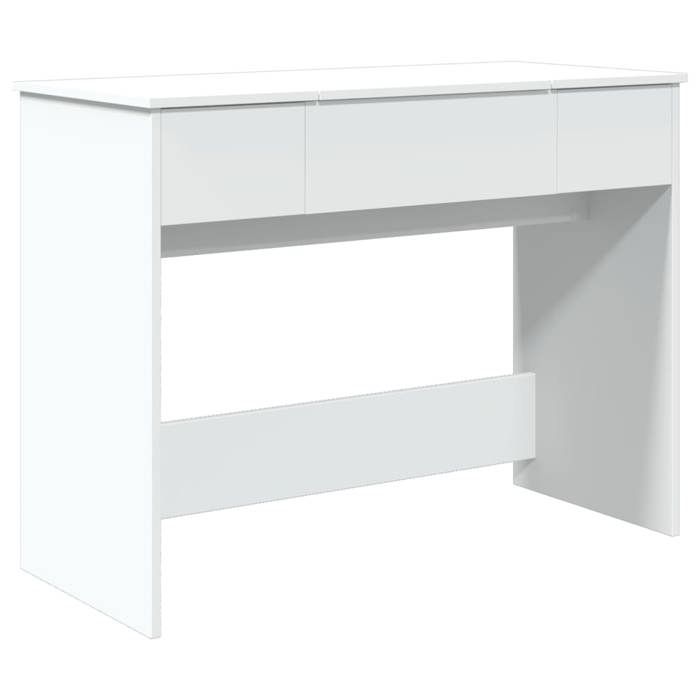 VidaXL Coiffeuse avec miroir blanc 100x45x76 cm, table de maquillage, table à bijoux, coiffeuse avec miroir, coiffeuse de 840695