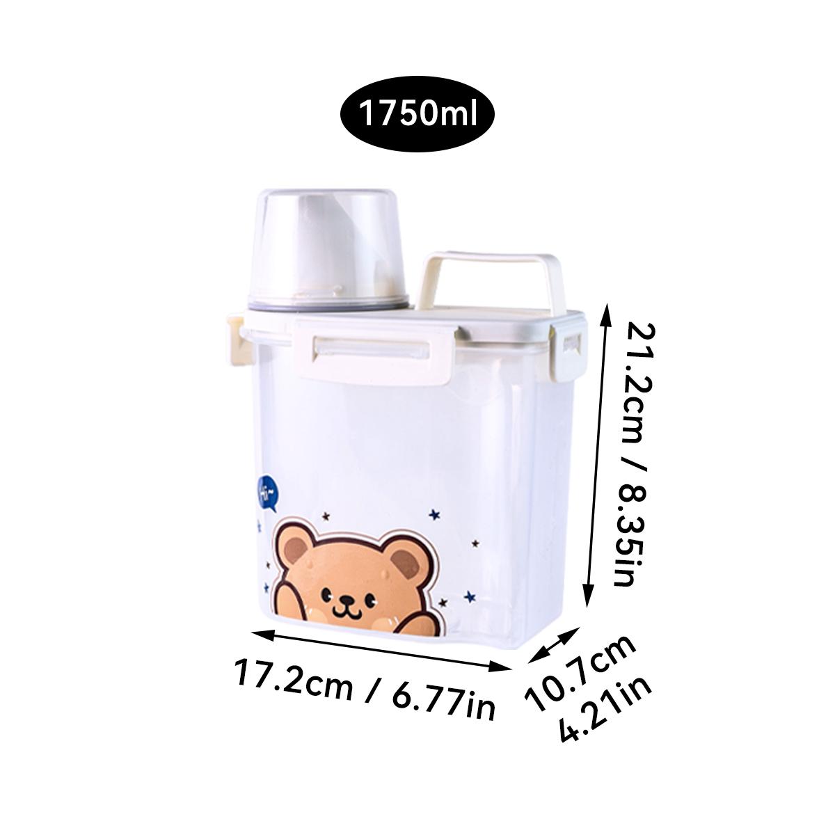 

Большой вместительный прозрачный контейнер для хранения продуктов с мерным стаканом, влагонепроницаемый контейнер для хранения зерна для кухни