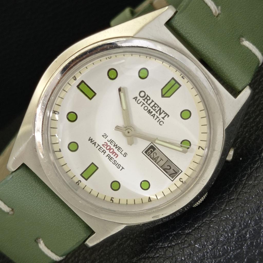 

ВИНТАЖНЫЕ МУЖСКИЕ ЧАСЫ ORIENT AUTOMATIC 46941 ЯПОНИЯ С БЕЛЫМ ЦИФЕРБЛАТОМ a700633-5 R204-a700633