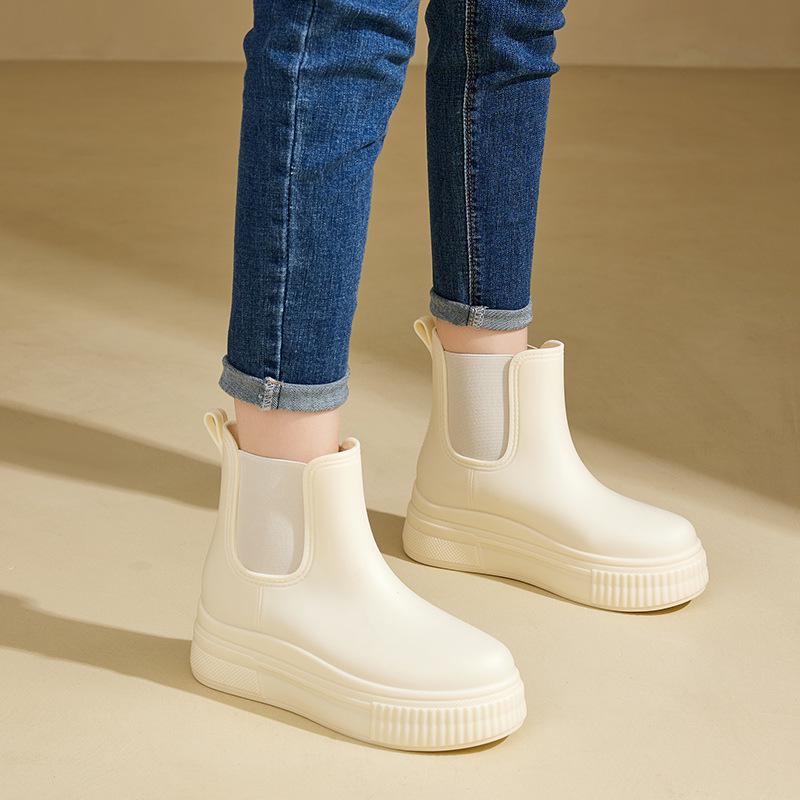 2025 Women's Japanese Style Non-slip Waterproof Short Rain Boots - Fashionable Outdoor Wear for Ladies