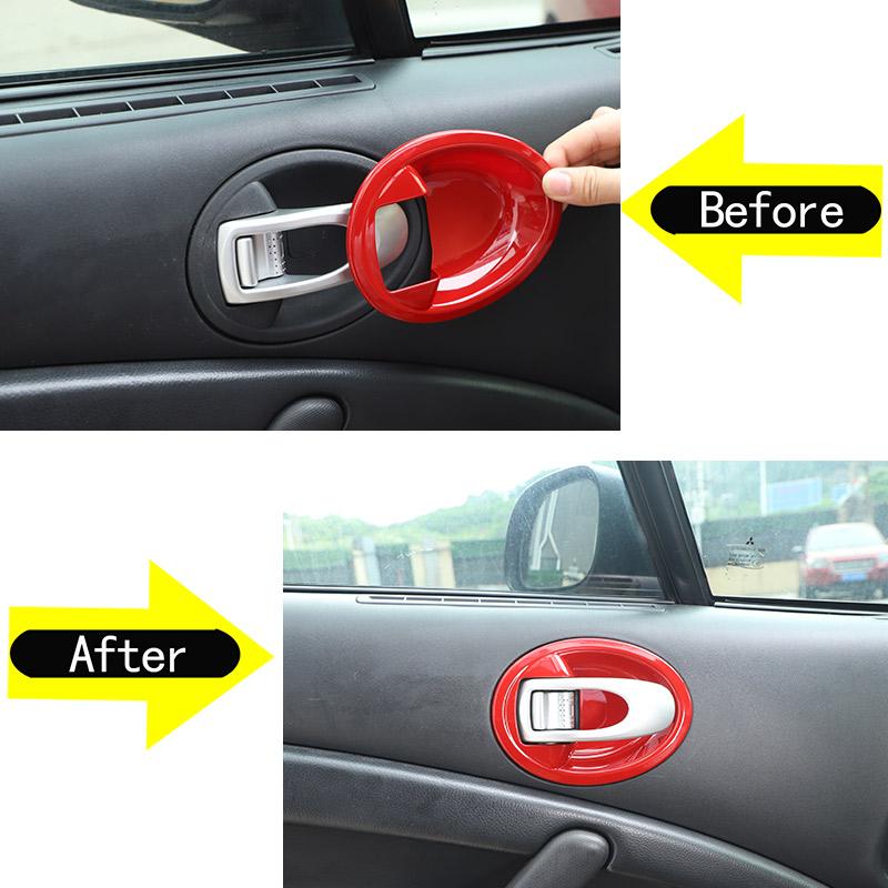 For Mitsubishi Eclipse 2006 2007 2008 2009 2010 2011 ABS Car Inner Door Bowl Protection Cover Trims Sticker Car Accessories