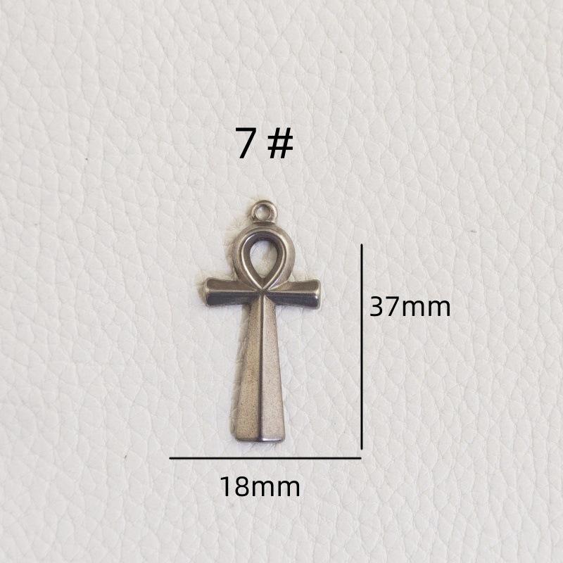 Retro European Style Stainless Steel Cross Pendant for DIY Jewelry Making