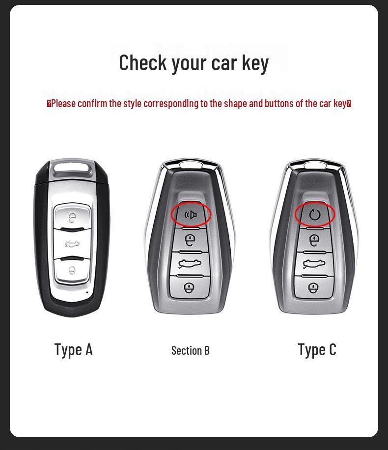 Geely Emgrand GS Key Case - Suede Three-Color Design for S1, Boyue, X3, Vision X6, Borui, Panda (Unisex)