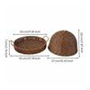 Bread Basket with Lid Handwoven Look Covered Snack Dust Resistant Household Storage for