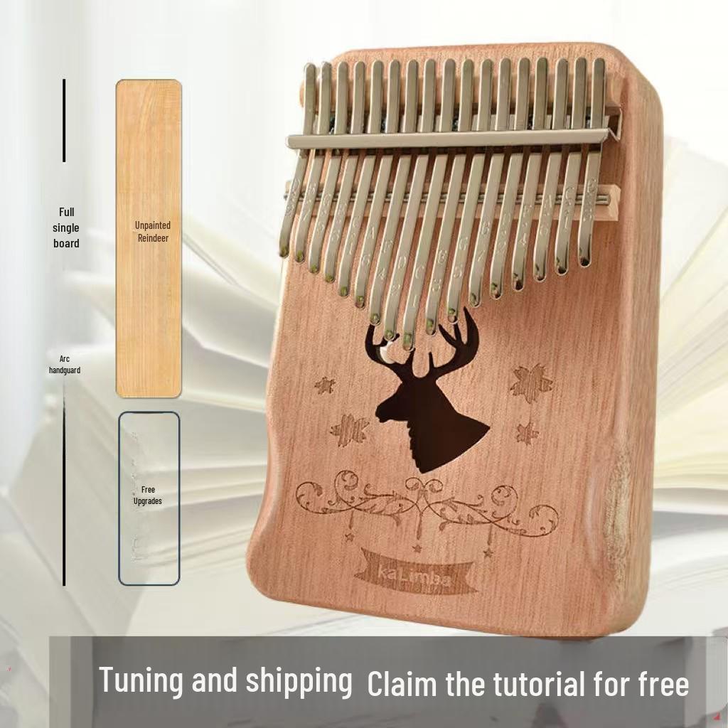 Kalimba Palcové piano - 17 a 21 tónů, Populární malý hudební nástroj