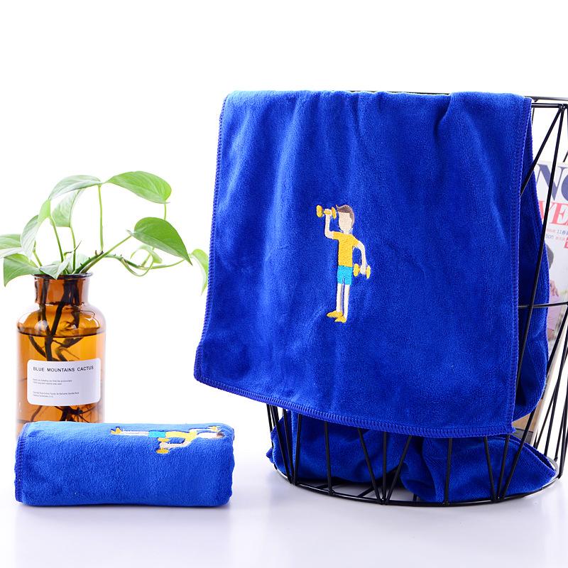 

30x110cm Microfiber Embroidery towel Gym Yoga Exercise Swimming Fitness Towel Fast Drying Towel Beach Running Sports Towel 30x110cm&1pc