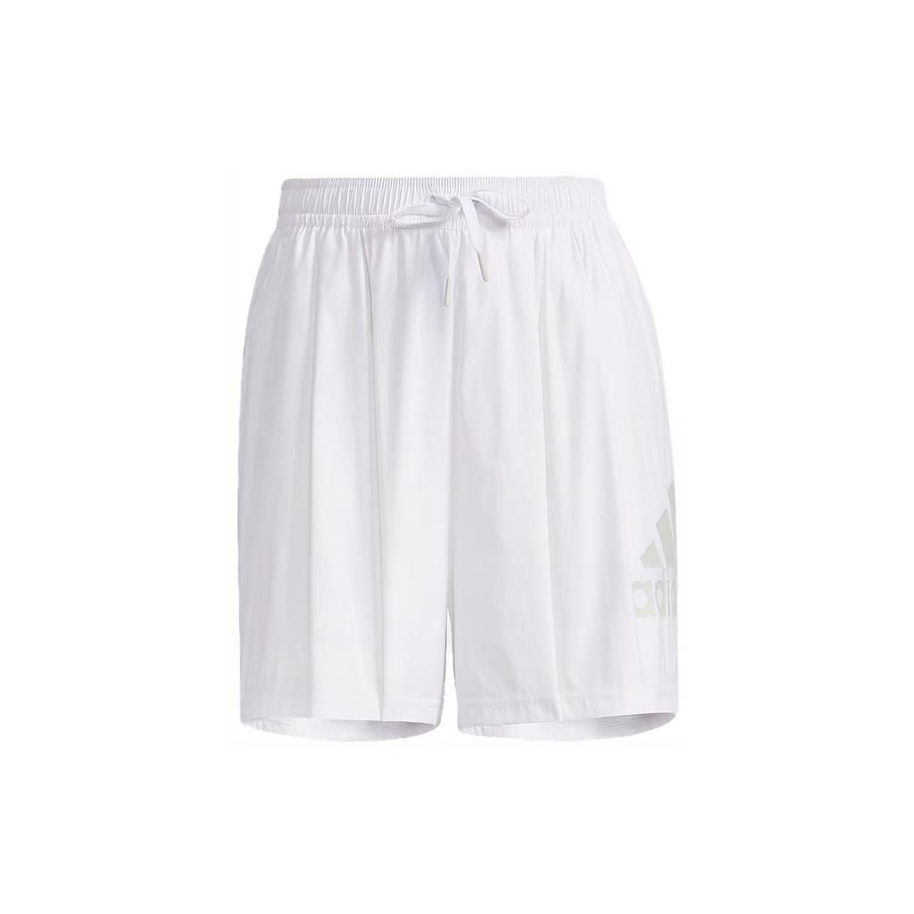 Adidas Pleated Woven Sports Shorts Women Bottoms White GT6827