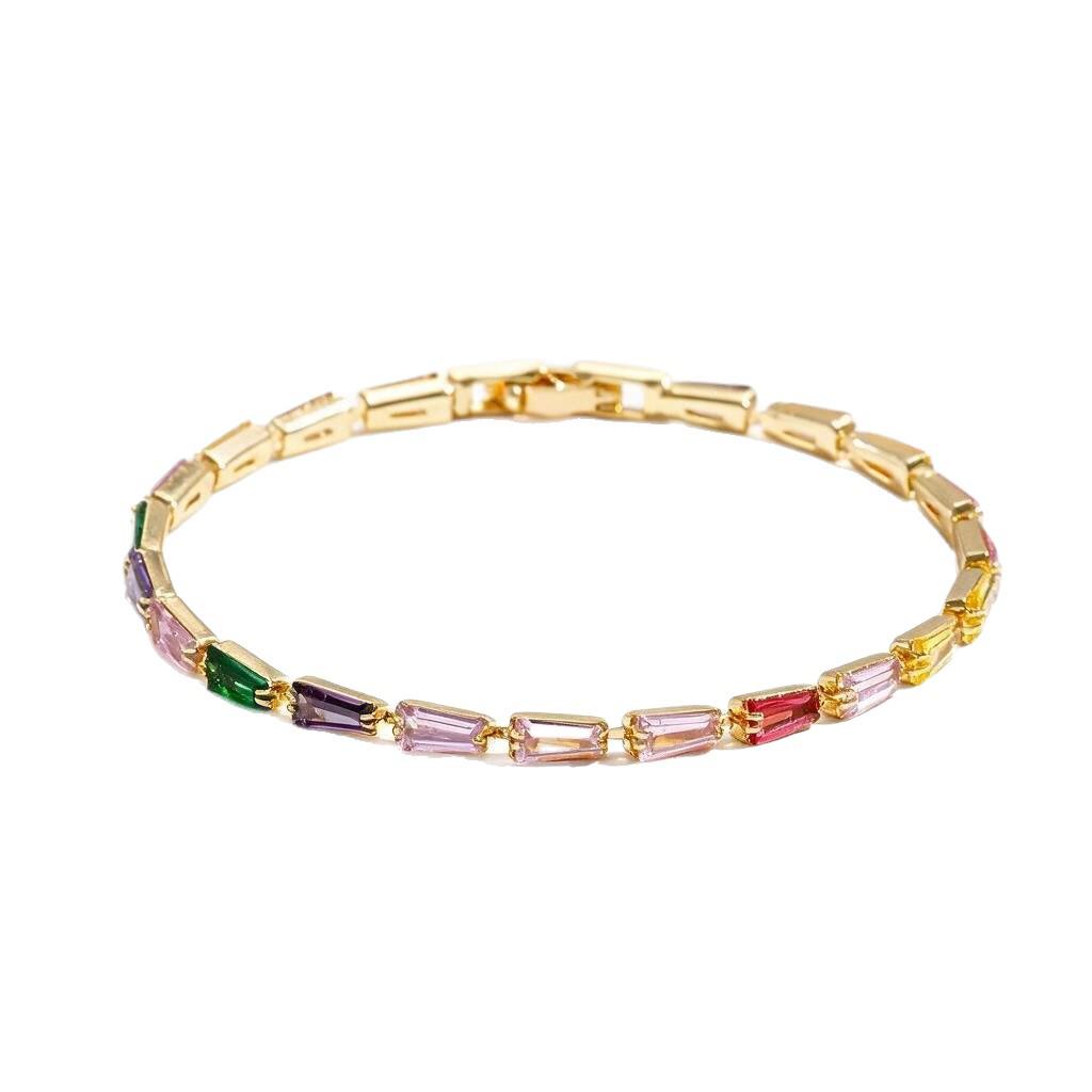 European Copper Chain Zircon Tennis Bracelet - Unisex Versatile Jewelry