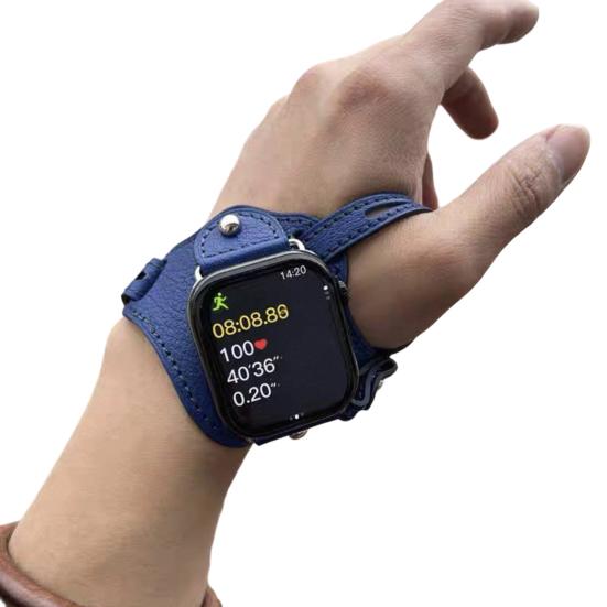 Cyklistický řemínek na hodinky Kompatibilní pro Apple Watch Series Nastavitelný Vintage Faux Leather Náramek na chytré hodinky Náhradní