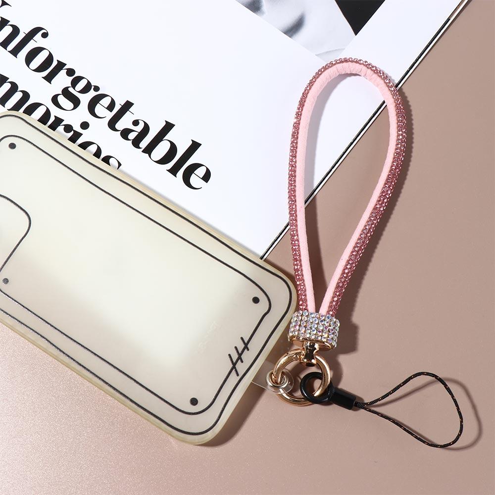 Short Wrist Style Glitter Rhinestone Phone Lanyard Luxury Hanging Cord Mobile Phone Chain Decoration Pendant