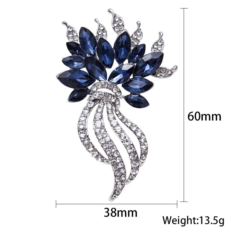 Mode Strass Brosche Kristall Blume Frauen Hüte Schal Anzug Brosche Kleidung Schnallen Pins Für Frauen Verkauf Bouquet Dekoration