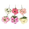 5-Head Peony Simulation Rose Handheld Bouquet for Weddings and Home Decor