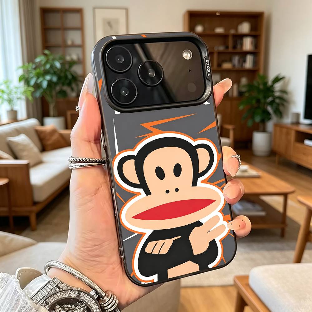 P-Paul f-Frank Fashion Logo  Phone Case For iPhone 17,16,15,14,13,12,11 Plus,Pro Max,XS,Colored Silver Plated Inside Cover