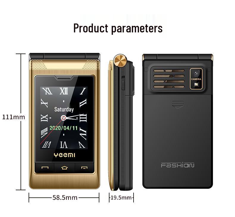 Yimi G10-C Business Flip Phone for Seniors: Large Buttons, Loud Sound, Big Font, Long Battery Life, Multi-language Support