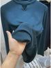 Damen 2024 Herbst/Winter Halbpullover Samt Lochmuster Langarmshirt