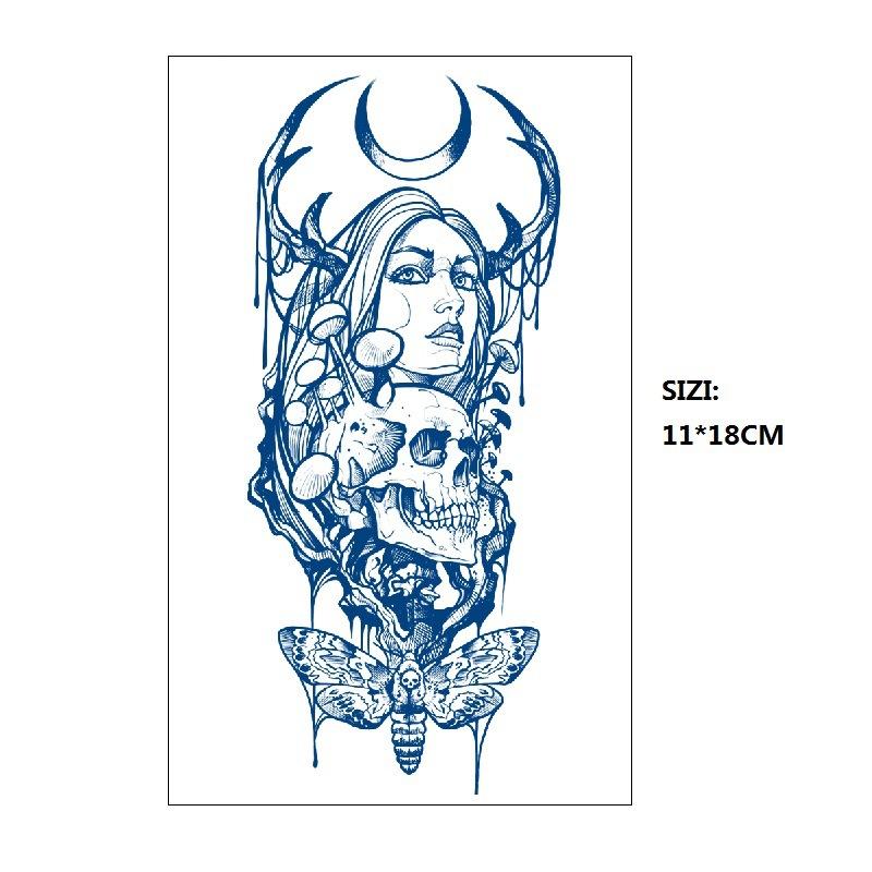 Emmy Naklejka Tatuaż Ziołowy Stopniowa Zmiana Geometryczny Gwieździste Niebo Łańcuch z Gwiazd Trwały Nieodblaskowy Naklejka Transferowa Wodna