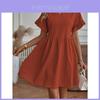 Cotton Linen Dress For Women With Pockets Casual Loose Fit For Office Wear