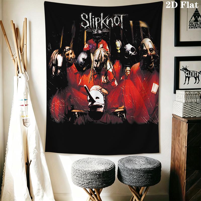Dark Metal Tapestry Slipknot'S Mystic Design Tapestry Background Cloth Wallmounted Wall Covering Decoration Home Decor Wall Decoration