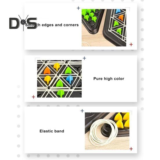 1 sada trojúhelníkové šachy desková hra pro 2 až 4 hráče geometrie učení zaměření logika školení výuková gumička trojúhelníková hrací deska strategická hra