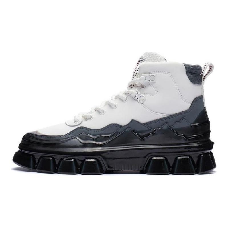 LiNing CF unisex high-top skate shoes cloud white classic casual AGCR488-1 40