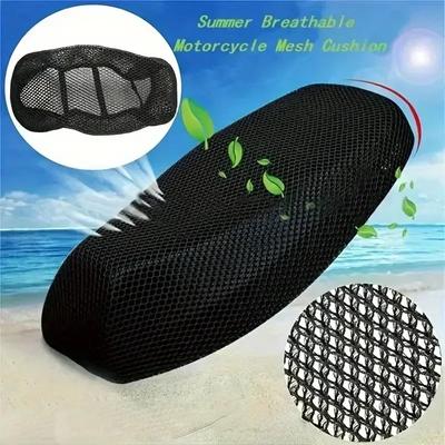 Motorcycle Seat Cover - Thick Breathable Mesh for Scooters, Motorcycles, Sun Protection Poly Motorcycle Seat Cushions