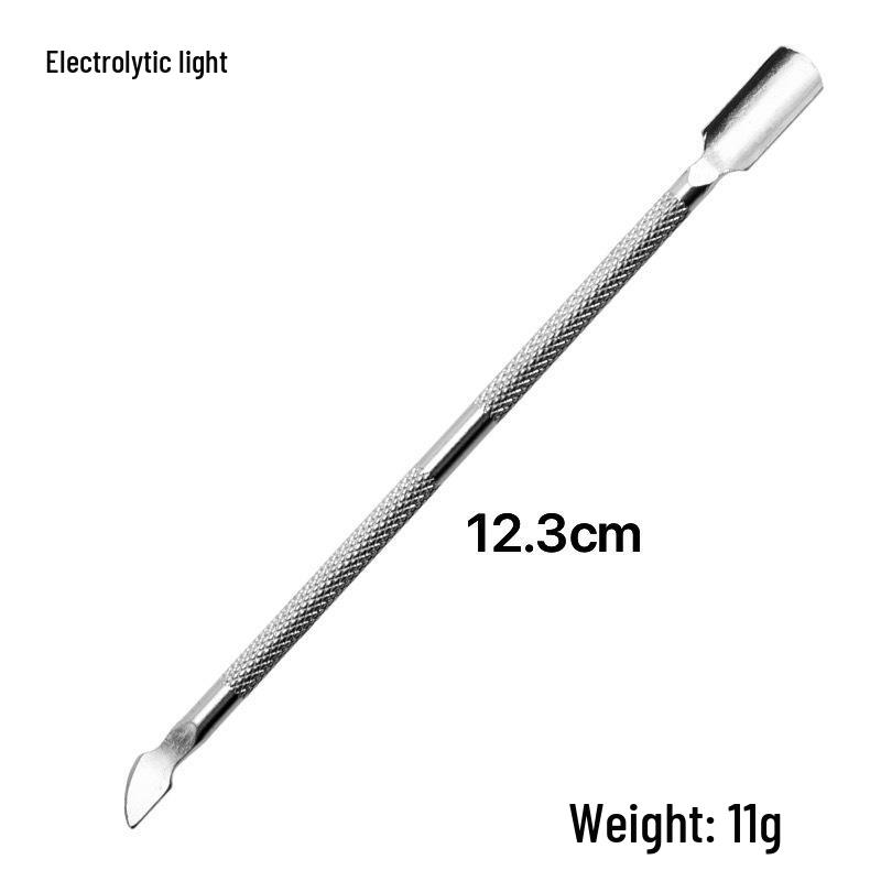 Stainless Steel Double-Ended Cuticle Pusher and UV Gel Remover Manicure Tool Set