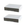 2pcs White Storage Drawers Large Document Sundries Holder Practical Desk Stationery Drawer  Office