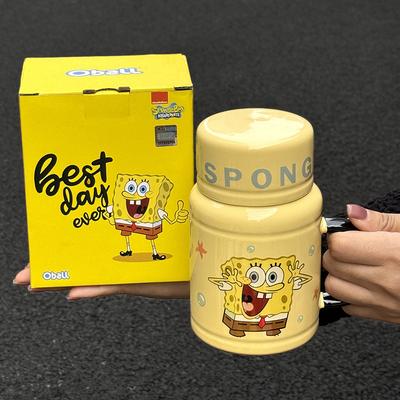Cute SpongeBob SquarePants Patrick Star Kettle Children's Ceramic Mug Girls Girlfriend Birthday Gift Practical Mug