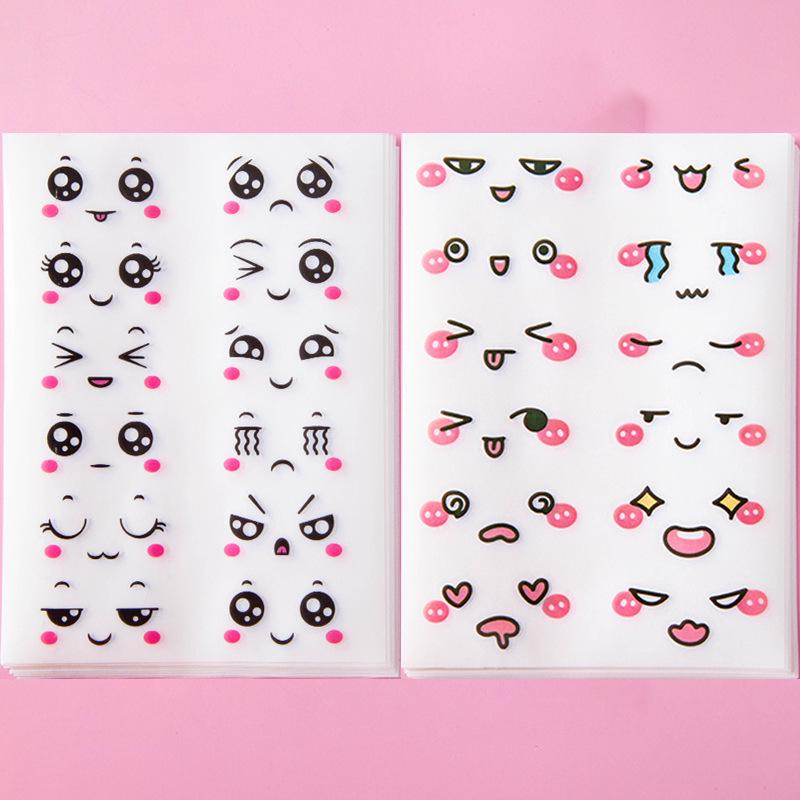 

Waterproof Transparent Mini Emoji Stickers - Fruit & Egg Smiles for Journals Sticker Set 3 - 120 Emojis (10 Sheets)
