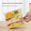 temeiju Disposable Square Lunch Box with Lid, 10 Sets