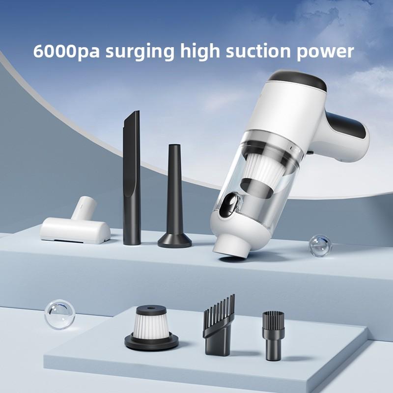 Car wireless blow-sucking integrated vacuum cleaner one-button dust-inverting handheld dust blower high-power suction cross