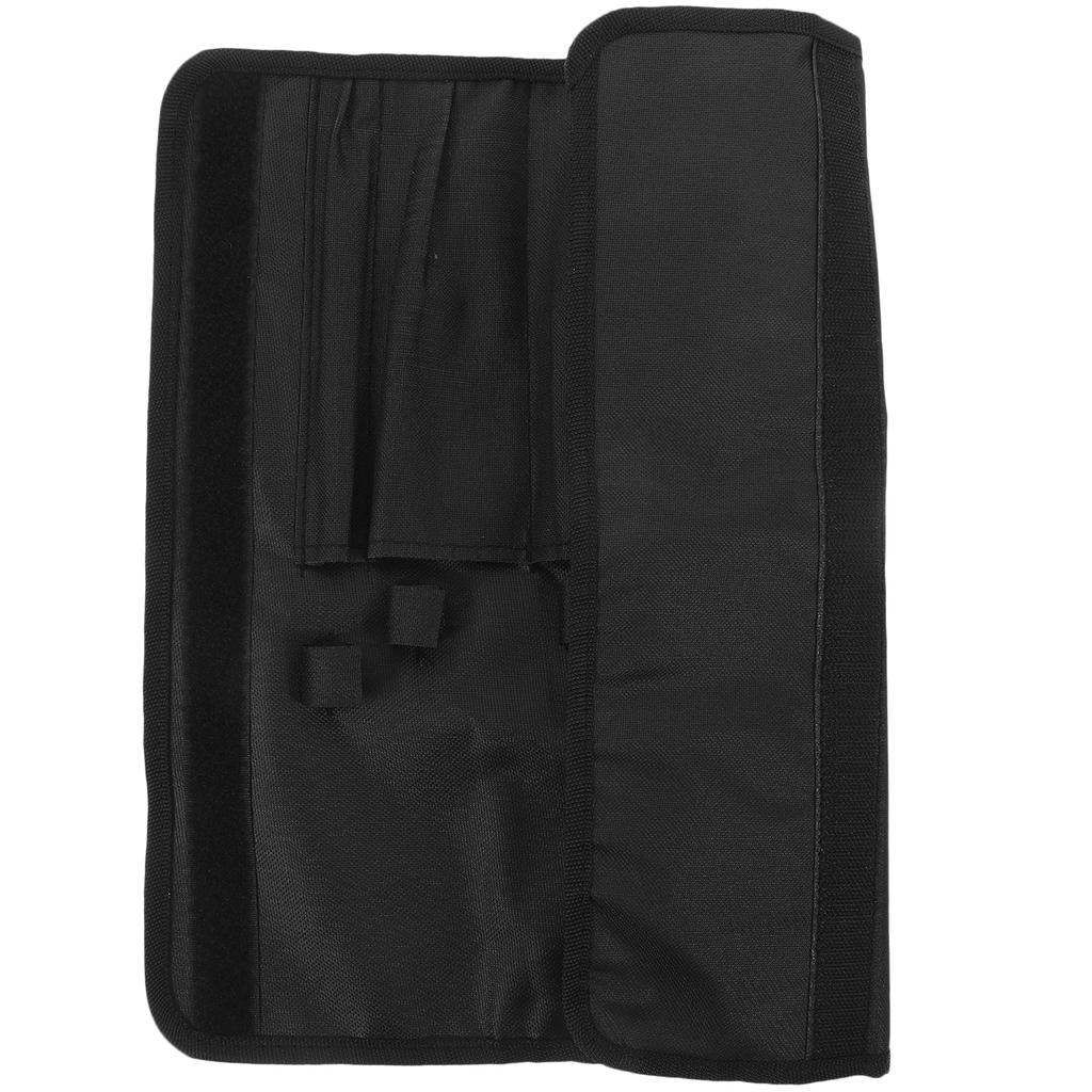 Black Oxford Cloth Waterproof Knife Storage Bag With Internal Partition Roll Case Kitchen Holder Cutlery Ganizer Travel