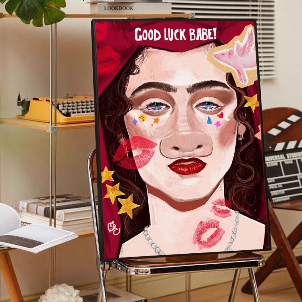 Chappell Roan Viel Glück Babe! Gute Qualität Drucke und Poster Wasserdichte Papieraufkleber Kaffeehaus Bar Poster Wandaufkleber