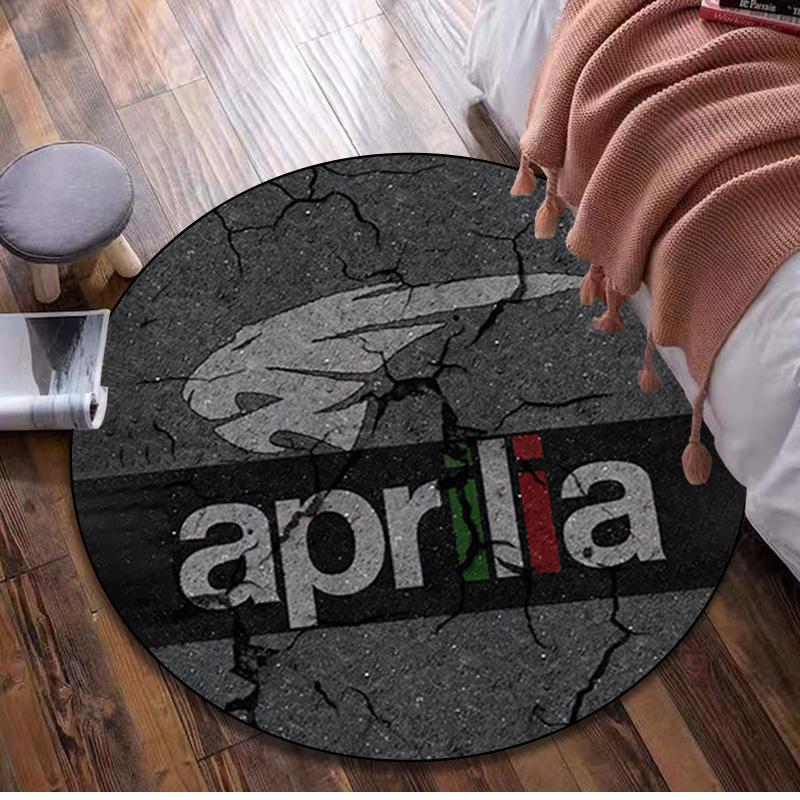 1Pc Aprilia racing Circular Print Rug - home decoration Carpet For Living Room Bedroom Flooring Computer Chair Area Rug