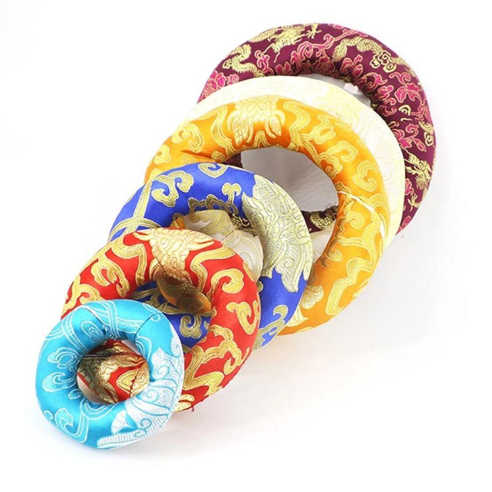 

Подушка-чаша ручной работы в виде тибетской чаши, цветные буддийские принадлежности, тибетская поющая чаша