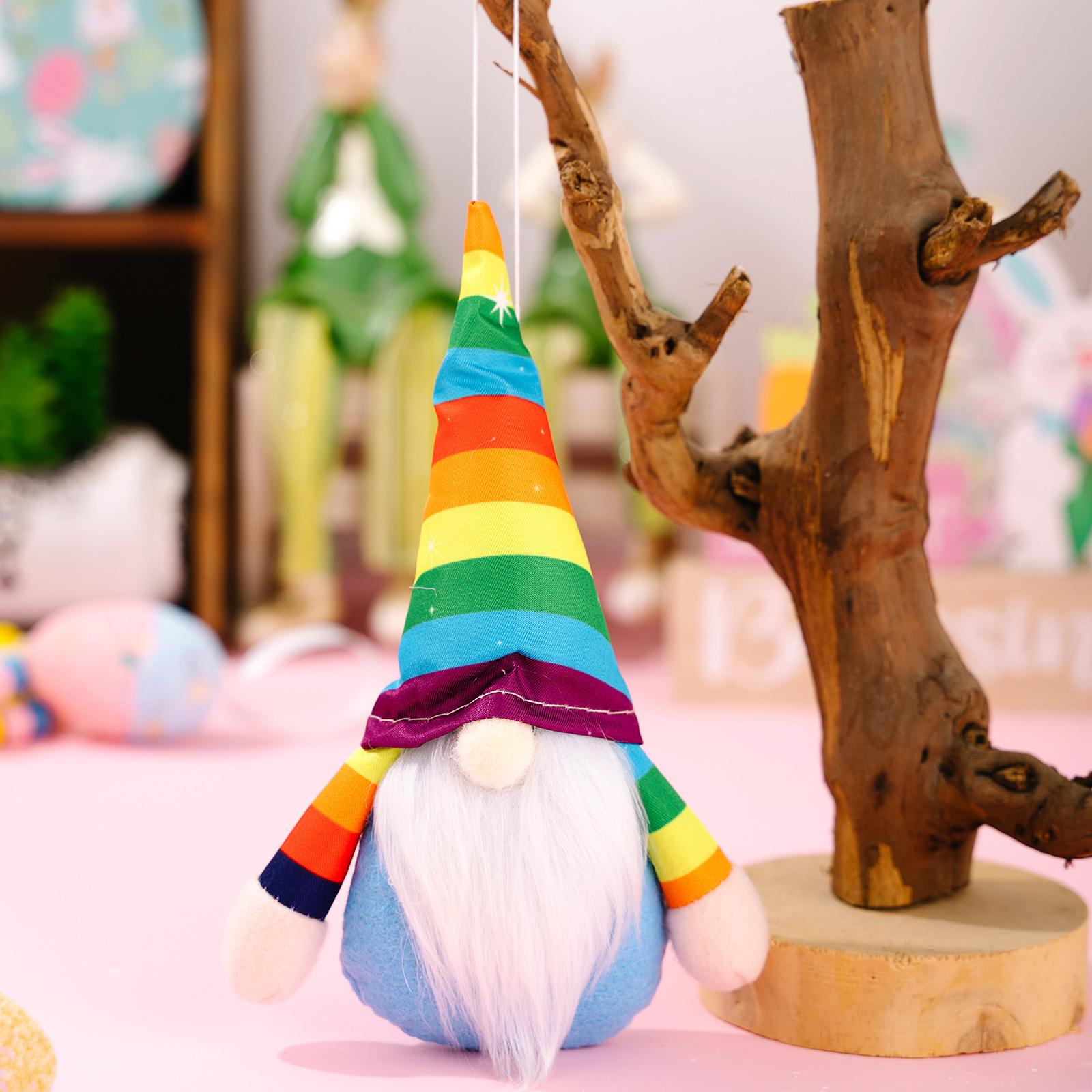 

Colorful Faceless Dwarf Doll Decorations, Home Décor, Personalized Holiday Gifts. One Size