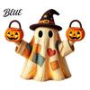 LED Light Up Ghost Lighted Vintage Patchwork Ghost Halloween Decor for Home Display Vintage-inspired Figurine Mantel Entry Porch with Soft