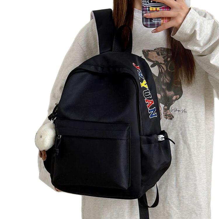 Schoolbag New Alphabet Korean Version Versatile Casual Simple Backpack Niche Design Backpack Student School Bag 1011 Spring Summer