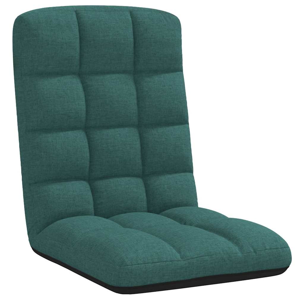 Foldable Floor Chair Dark Green 71x51x62 Cm Fabric