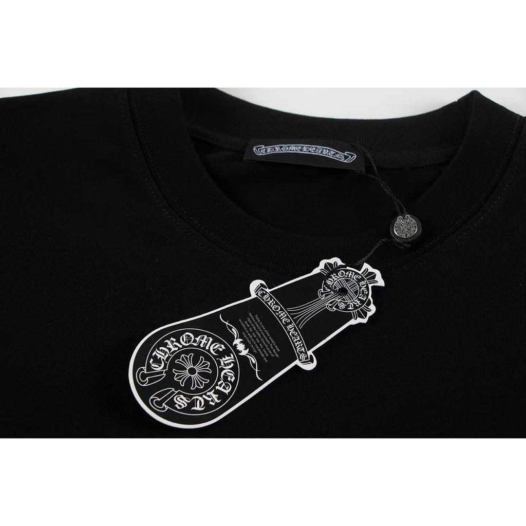 W353 CHROME HEARTS 2025 Summer New High Quality Cotton Round Neck Loose Large Size Men's and Women's T-shirt Couple T-shirt