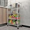 Movable Kitchen Vegetable Storage Rack with Wheels