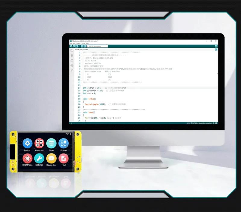 ESP32 Arduino LVGL WIFI&Bluetooth Development Board 2.8" 240*320 Smart Display Screen 2.8inch LCD TFT Module With Touch WROOM